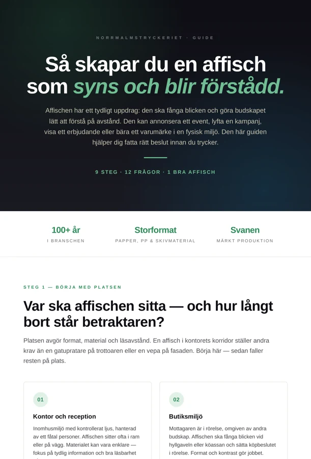 Förhandsvisning av guiden Så skapar du en affisch som syns och blir förstådd (PDF)