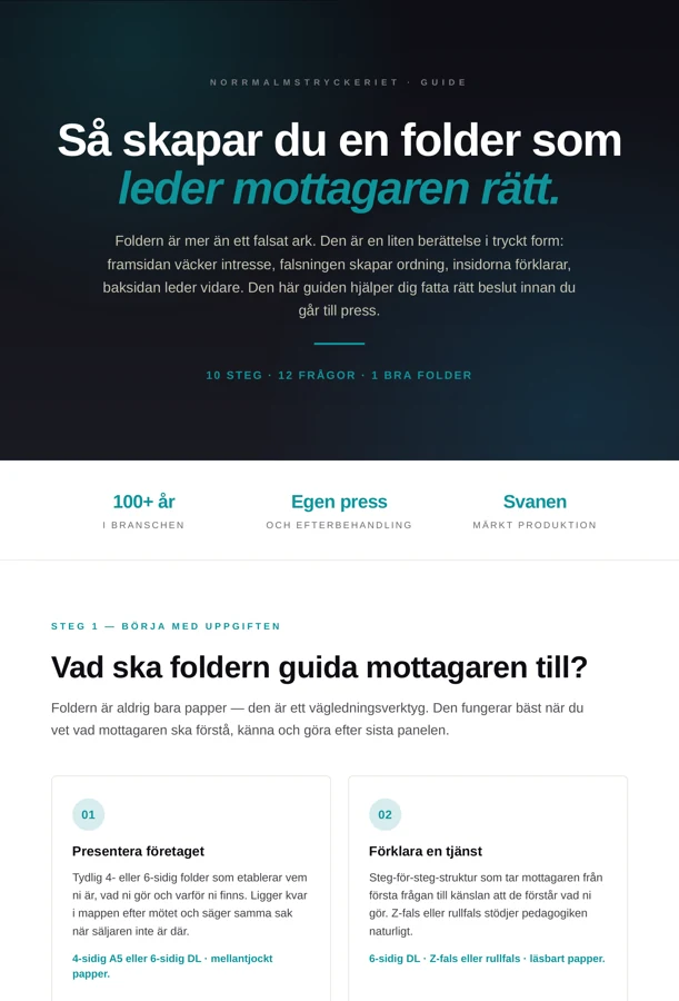 Förhandsvisning av guiden Så skapar du en folder som leder mottagaren rätt (PDF)
